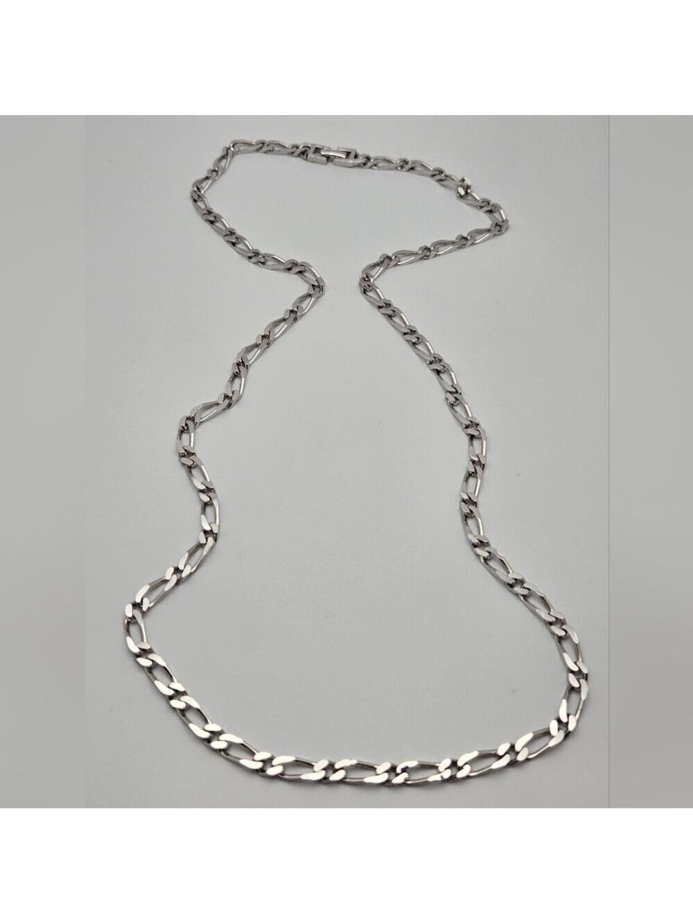 Monet Figaro Chain Necklace Silver Plated 30''